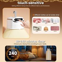 Séchoir à linge électrique pliable, petit séchoir à vêtements compact et portable