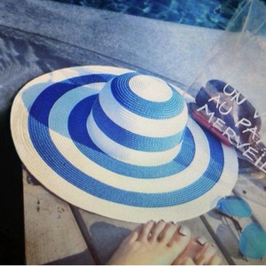 Unisex mùa hè phong cách Hàn Quốc Panama đen trắng sọc giản dị rơm Sun <span class=keywords><strong>hat</strong></span> 3D thêu lông chi tiết rộng vành bãi biển Visor Ribbon - Product Image 4