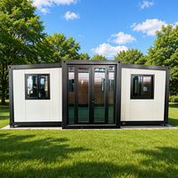 Maison conteneur pliable et extensible de luxe de 20 pieds, étanche et résistante aux ouragans, avec panneaux sandwich, pour usage en villa, dortoir ou entrepôt