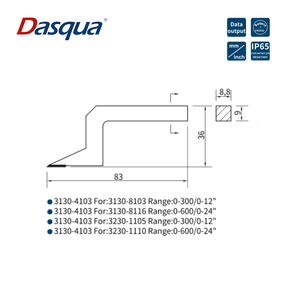 Dasfaเกจวัดความสูงดิจิทัลสำหรับงานหนักกันน้ำIP65 0-300มม. - Product Image 2