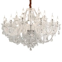 Luxueux Moderne K9 Cristal LED Lustre Carré En Métal Verre Pendentif Luminaire Suspendu pour Salon Salle À Manger