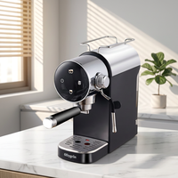Machine à expresso semi-automatique AZ-EM1512 avec écran tactile couleur, grand réservoir d'eau et fonction pré-infusion, pour la maison