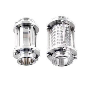Accesorios Sanitarios para Lácteos de Acero Inoxidable 304 <span class=keywords><strong>316</strong></span> de Grado Alimenticio, Pulido Ligero, con Tres Clips, Vidrio de Observación, Tubular, Flujo en Línea, Líquido - Product Image 5