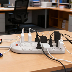 नई 15a औद्योगिक बहु-कार्यात्मक 24 ac आउटलेट एक्सटेंशन बोर्ड 4 USB-A 2 USB-C पोर्ट हमें प्लग सर्भदोंए पर्यावरण के अनुकूल - Product Image 3