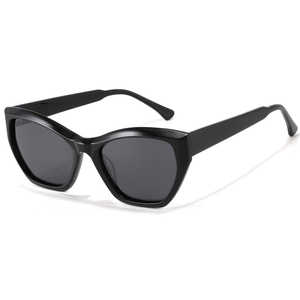 Gafas de sol unisex con forma de ojo de gato, montura negra completa, protección UV400, protección solar para adultos - Product Image 1