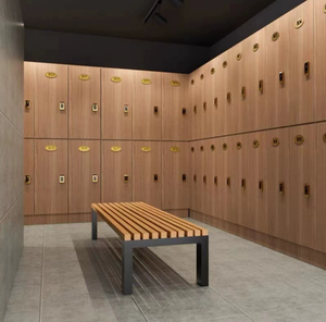 Casier de piscine et de salle de sport multifonctionnel en bois haut de gamme, moderne et personnalisé, avec portes verrouillables - Product Image 5