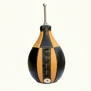 Balón de Boxeo de Cuero Genuino de Fábrica, de Alta Calidad, Personalizable, Marca OEM, Resistente, en Forma de Barril, para Entrenamiento - Product Image 1