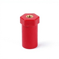 Isolateur rouge haute résistance - Support d'isolation hexagonal à écrou pour énergie nouvelle basse tension, poteau d'isolation ignifuge
