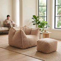 Canapé-lit simple de style européen avec repose-pieds, canapé une place pour salon, canapé moderne personnalisé de petite taille