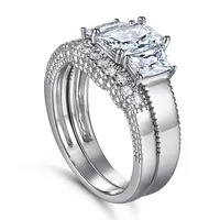 MuShan Sieraden 925 Sterling Zilver Romantische Verlovingsring 5A Zirconia Valentijn Verjaardag Ringen Bands Vrouwen Gift