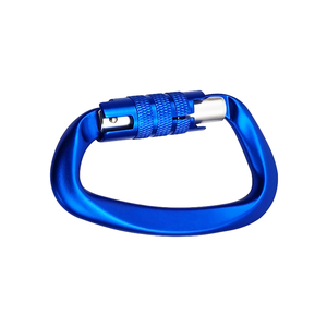 Cheap price safety attractive style aluminum carabiner D snaped hook screw lock Black - Product Image 2