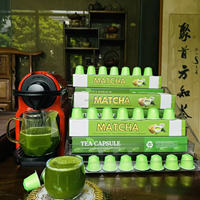 Capsules de Matcha de Qualité Cérémoniale, Ensemble de Capsules de Thé Vert pour Cadeau, Compatibles Nespresso, Adaptées au Régime Céto, Vente en Gros OEM
