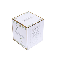Boîte à bougies chauffe-plat de luxe en carton blanc 6 oz, format personnalisé, design éco-responsable, logo en relief, faible MOQ, pelliculage mat, vente en gros