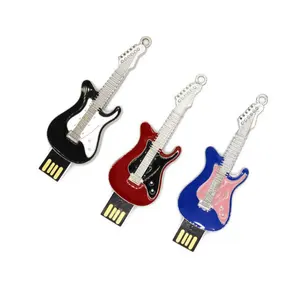OEM Guitar Jewelry USB Flash Drive 4GB 8GB 16GB Guitar USB Stick 2GB For Music Gift