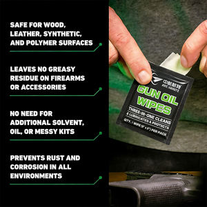 Toallitas Húmedas con Aceite para Limpieza de Armas CLP, Paño Portátil con Aceite para Armas, Lubricación, Protección, Limpieza y Prevención de Óxido, 15 Paquetes - Product Image 3