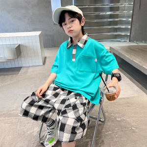 Nouvel <span class=keywords><strong>ensemble</strong></span> de vêtements pour garçons adolescents, vêtements d'été décontractés, polo à manches courtes de haute qualité et <span class=keywords><strong>ensemble</strong></span> de vêtements polo, 12-13 ans - Product Image 5