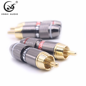 Connecteurs <span class=keywords><strong>RCA</strong></span> mâles Monster YIVO XSSH OEM personnalisables, de bonne qualité, en laiton plaqué or, pour câble audio HiFi. - Product Image 1