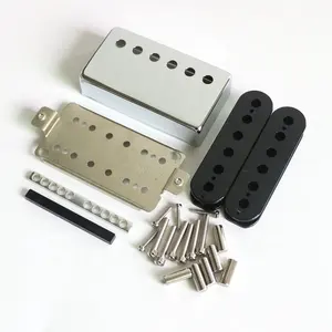 Lp Electric Guitar Humbucker Pickup Kit with Nickel Silver Baseplate and Cover