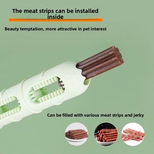 Bâton à mâcher en silicone pour animaux de compagnie, style adorable, pour chats et chiens, avec bandes de viande rembourrées, comme brosse à dents pour animaux - Product Image 5