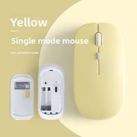 Mouse Komputer Sensor Optik 4 Tombol Nirkabel 2.4G/BT Ergonomis Dapat Diisi Ulang USB untuk Gaming, Mac, Laptop, Windows