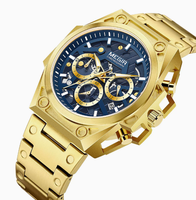 Montre à quartz pour homme Megir 4220 de haute qualité, luxe, entièrement mécanique, mouvement automatique à remontage manuel, étanche, lumineuse pour homme.
