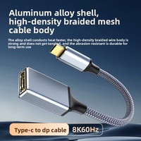 Adaptateur pour ordinateur portable Type-C vers DP1.4 femelle 8K60_4K240Hz Thunderbolt 3/4, en cuivre