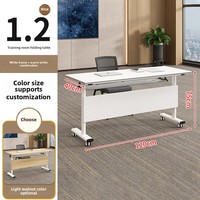 Table de formation pliante moderne ensemble de chaises bureau multifonctionnel classe de tutorat Double bureau table de conférence d'épissage mobile