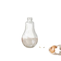 Bouteille à jus en verre transparente en forme d'ampoule, gobelet fantaisie en forme d'ampoule avec couvercle à vis pour jus, bière, smoothie, décoration de fête