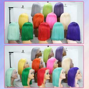 Peluca Bob de Cabello Humano con Encaje 13x4 al por Mayor, 12 Pulgadas, Alta Fidelidad de Color, Grado 8A10A11A, 100% Cabello Humano, Peluca Frontal con Encaje - Product Image 5