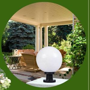 Beyaz top açık su geçirmez Led sonrası ışık Driveway yuvarlak güneş ışıklı çit ayağı Lampp sonrası - Product Image 6