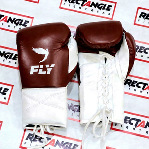 Nouveaux gants de boxe de compétition Fly Premium X Line à lacets en vente, gants de Muay Thai de haute qualité en cuir de vache véritable - Product Image 1