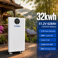 SAMAS Split 32kWh CAN Stockage d'énergie vertical 51.2V 628Ah LiFePO4 Compatible Growatt Solis pour onduleur CE
