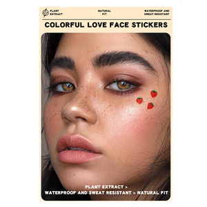 Tatuajes Temporales de Diseño Mixto, Adhesivos Impermeables para el Cuerpo, Calcomanías Coloridas con Estampados Faciales para la Playa, Cosplay, Festivales y Fiestas - Product Image 3