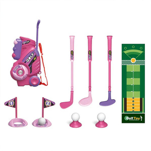 <span class=keywords><strong>Mini</strong></span> ensemble de club de <span class=keywords><strong>golf</strong></span> de charrette à bras portable pour filles d'intérieur jouet d'entraînement de sport d'usine avec logo imprimé de tige de poussée de balançoire - Product Image 5