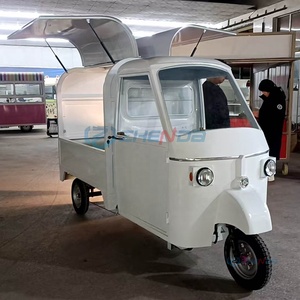 Popular Electric <b>White</b> Tricycle Food Cart Fast Food Car Designs Customized Special Transportation Three-wheeled - Product Image 5