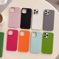 Coque de téléphone en TPU souple de couleur unie tendance pour iPhone 17 16 15 13 Pro Max Plus, protection anti-rayures et antichoc colorée