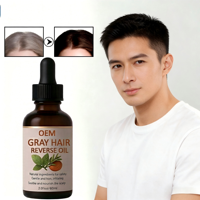 Sérum Traitant Anti-Grissement des Cheveux Blancs vers Noirs pour la Croissance Capillaire des Hommes - Quantité Minimale de Commande