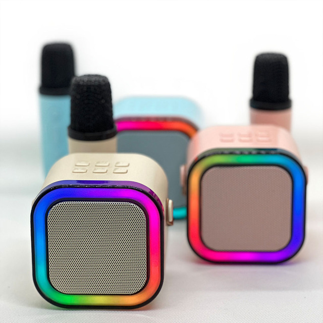 Best Gift K12 Portable Wireless Karaoke System BT 5.3 Home Family Singing Karaoke Mobile Phone Wireless Speaker With Microphone