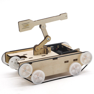 Kit de modelo de tanque de madera, juguete educativo de ciencia para niños de 7 a 9 años, ensamblaje manual, juguete de aprendizaje STEM - Product Image 2