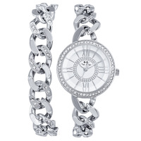 Montre à quartz élégante et décontractée pour femme, cadran de 32 mm, boîtier en alliage, aiguilles, verre en cristal, cadeau pour la Saint-Valentin