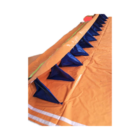 Barrière anti-inondation portable en PVC enduit imperméable de 62/63 pouces x 50 pieds, barrage d'eau réutilisable, contrôle instantané des inondations, barrière extérieure