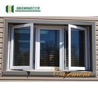 Lukliving Venta caliente Vidrio de doble acristalamiento Ventanas coloniales modernas Ventana abatible