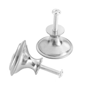 Stainless Steel Furniture Handle Round Mushroom Shape Cabinet <b>Drawer</b> <b>Knob</b> Minimalist Design Durable No Drilling Required - Product Image 4