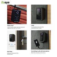 Intelligenter Großer Schlüsselsafe mit Fernzugriff, Sofortiger WLAN-Verbindung, Tragbar für den Außenbereich, Stahltür, Speicherkarte, Via Tuya/TTlock App