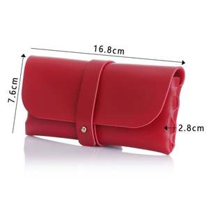 Étui à lunettes portable personnalisé avec logo, sac à lunettes de soleil surdimensionné, étui à lunettes pliable en cuir PU - Product Image 6