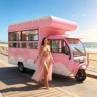 Camion de restauration mobile rose rêveur en acier inoxydable avec caractéristiques résistantes à la rouille pour une utilisation en extérieur