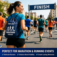 Ensemble cadeau promotionnel personnalisé pour course de marathon avec médaille, serviette, t-shirt, sac à cordon, kit sportif pour événement de course, OEM