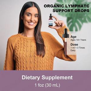 Soutien lymphatique en gouttes liquides sans <span class=keywords><strong>alcool</strong></span>, mélange biologique d'échinacée et <span class=keywords><strong>de</strong></span> <span class=keywords><strong>sureau</strong></span>, soutient la fonction lymphatique et immunitaire, 30 ml - Product Image 5