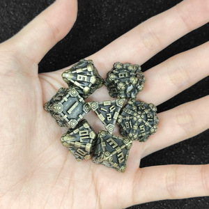 Set di <span class=keywords><strong>Dadi</strong></span> Steampunk in Lega di Zinco Bronzo Antico, <span class=keywords><strong>Dadi</strong></span> Poliedrici Meccanici Unici per Giochi di Ruolo da Tavolo DND RPG - Product Image 3