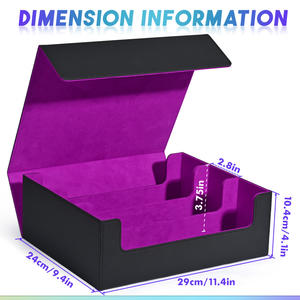 Vente en gros de boîte de rangement de cartes à jouer Pokemoned à 3 rangs en cuir PU personnalisé Tcg One Pieces <span class=keywords><strong>Jeu</strong></span> de société - Product Image 5